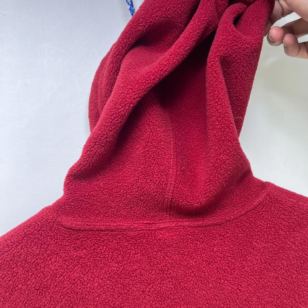 Vintage 90s Gap Fleece Hoodie Small Red Y2K - Picture 8 of 9